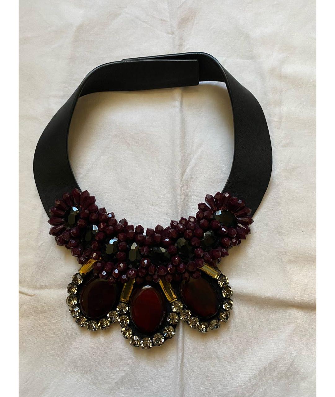 MARNI Бордовое кожаное колье, фото 7
