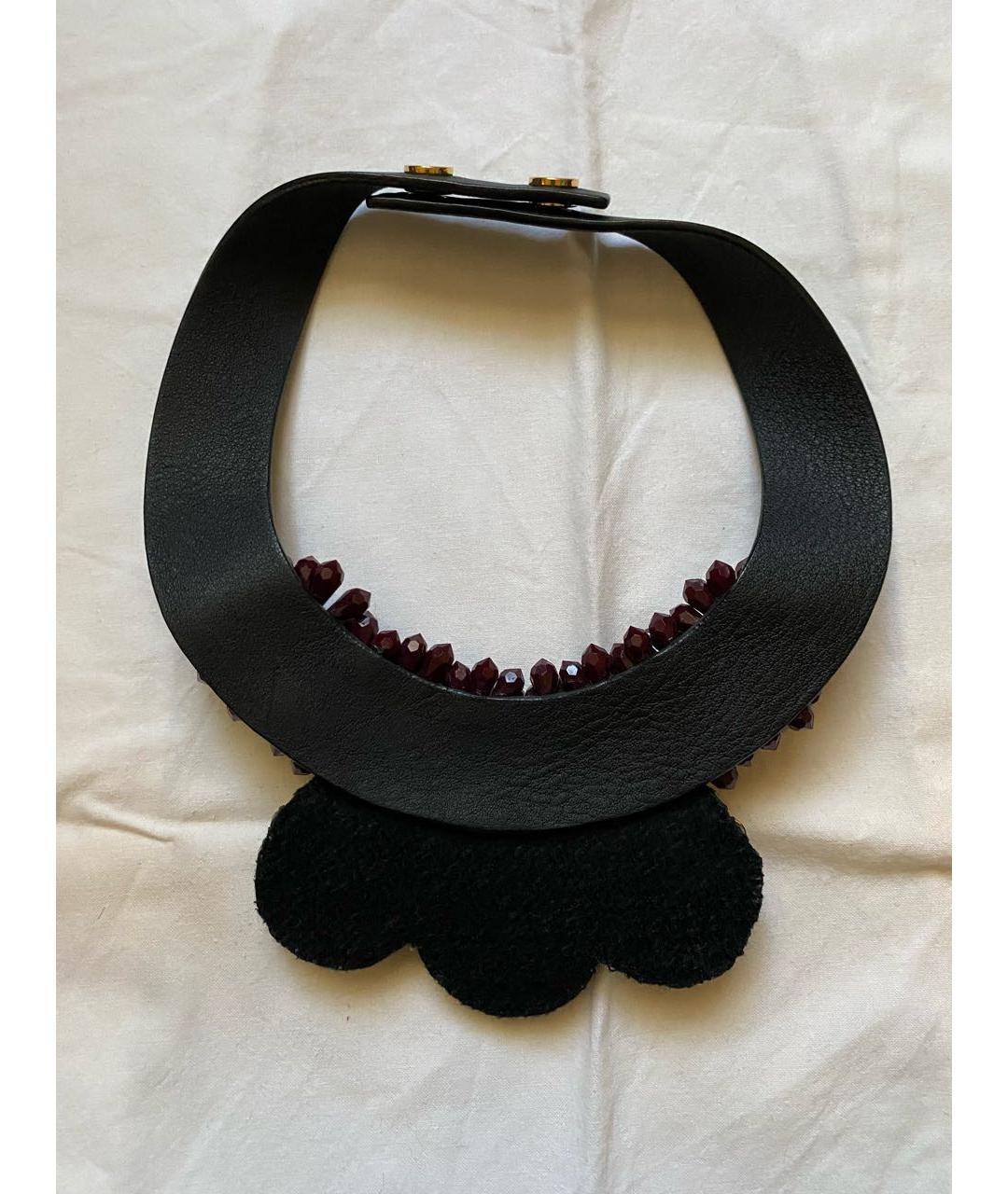 MARNI Бордовое кожаное колье, фото 5