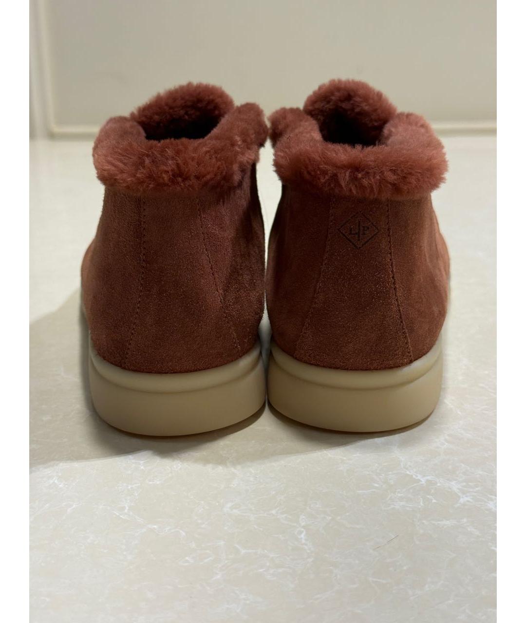 LORO PIANA Коричневые замшевые лоферы, фото 3