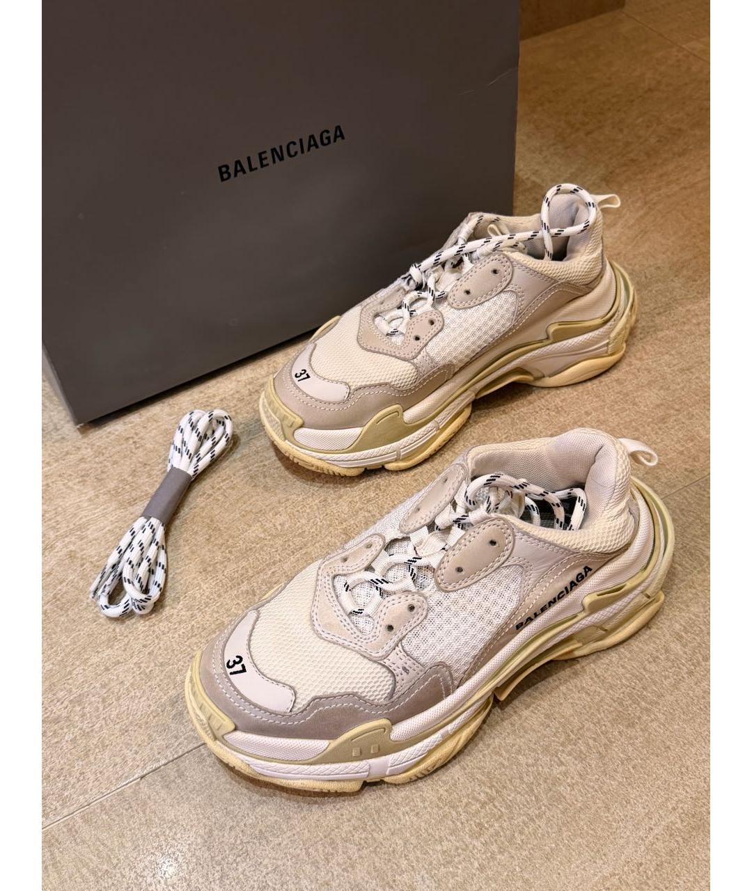 BALENCIAGA Белые кроссовки, фото 5