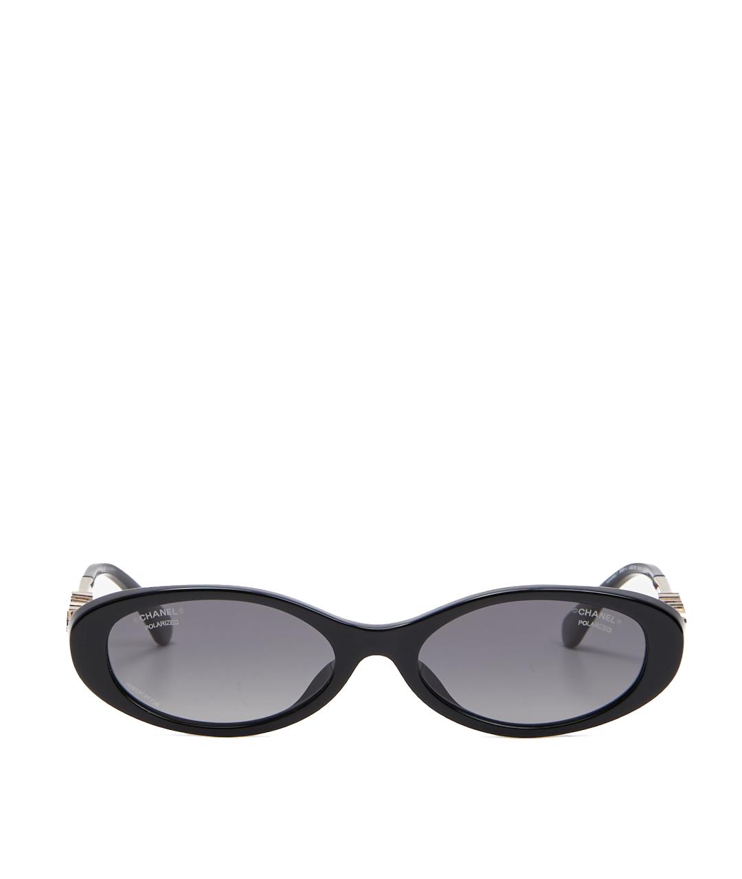 CHANEL Черные пластиковые солнцезащитные очки, фото 2