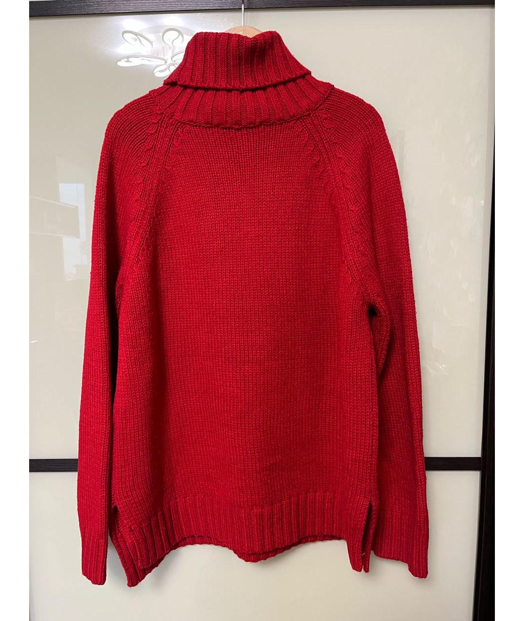 FENDI Красный шерстяной джемпер / свитер, фото 2