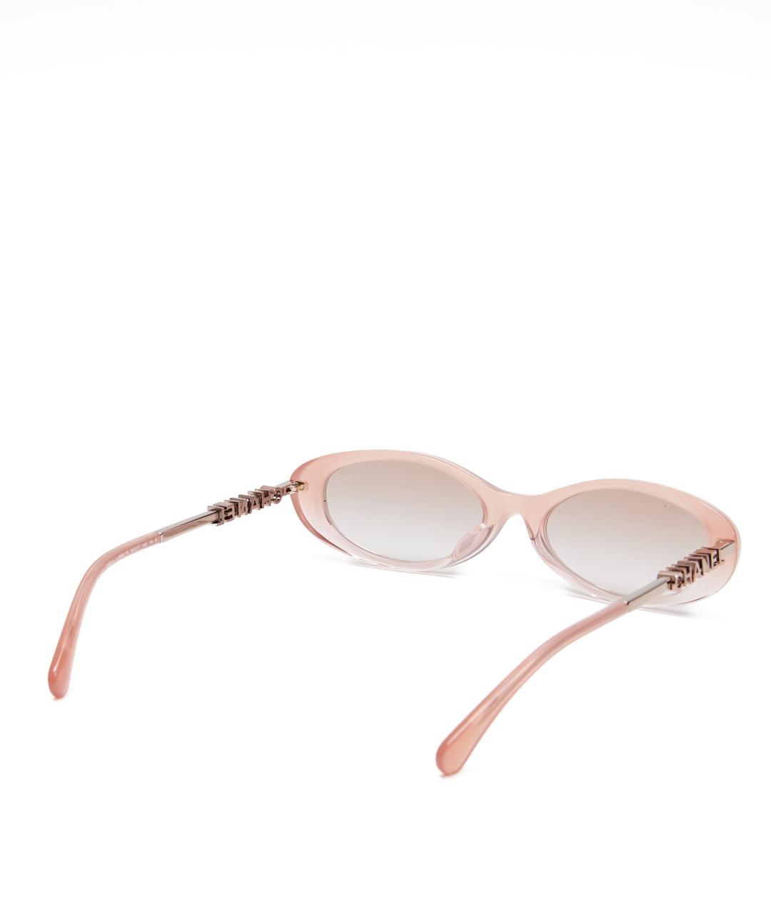CHANEL Розовые пластиковые солнцезащитные очки, фото 4
