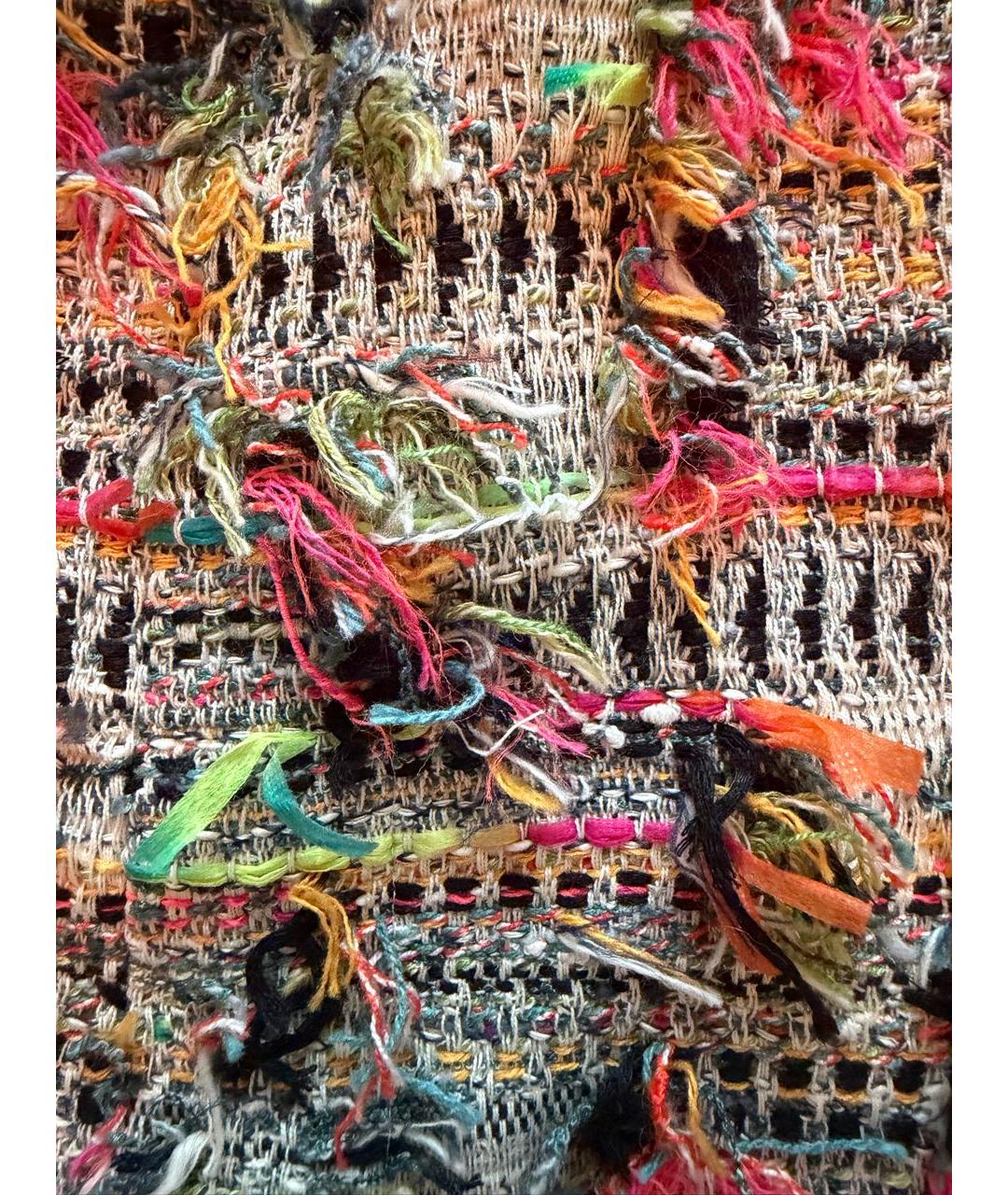 CHANEL Мульти твидовая юбка мини, фото 7