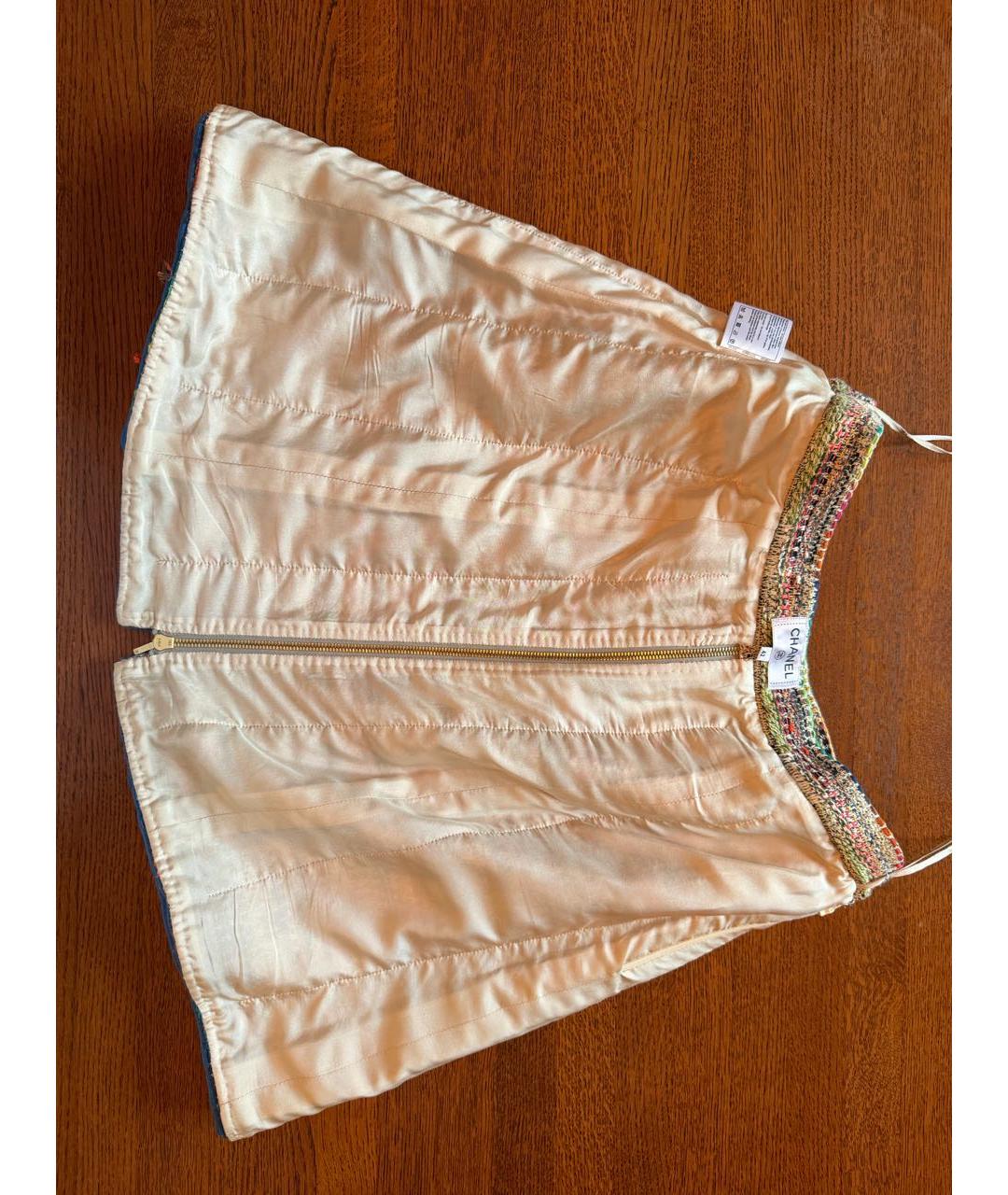 CHANEL Мульти твидовая юбка мини, фото 4