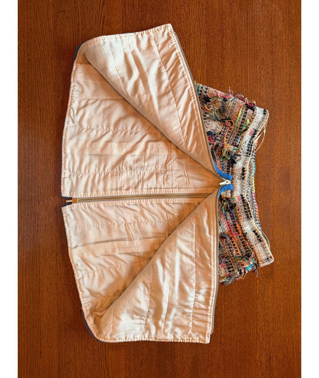 CHANEL Мульти твидовая юбка мини, фото 2