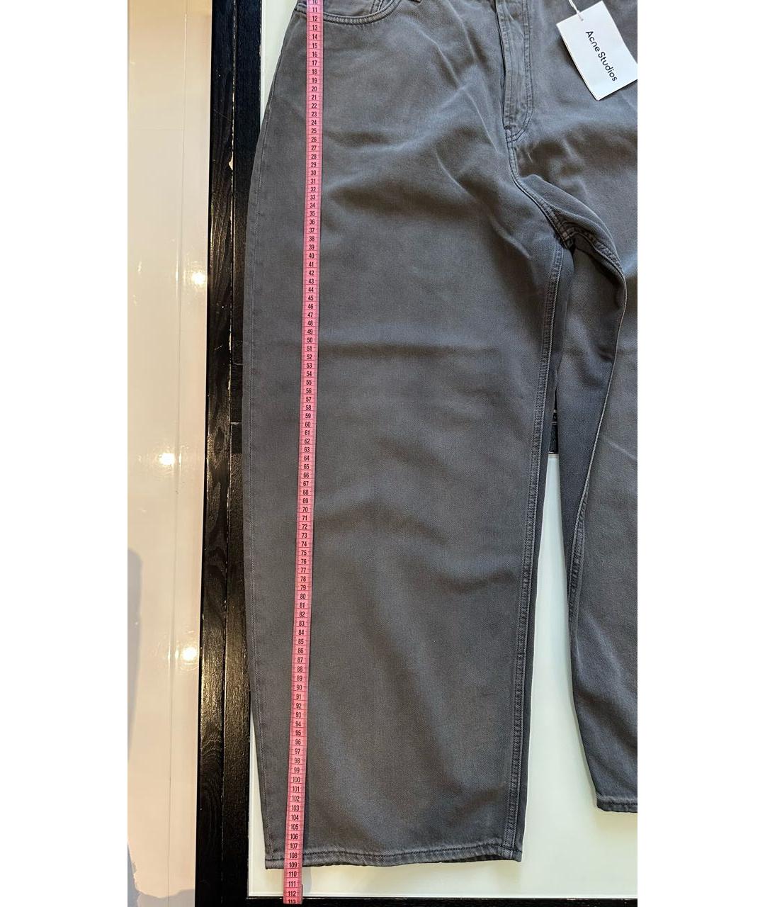 ACNE STUDIOS Серые хлопковые прямые джинсы, фото 7