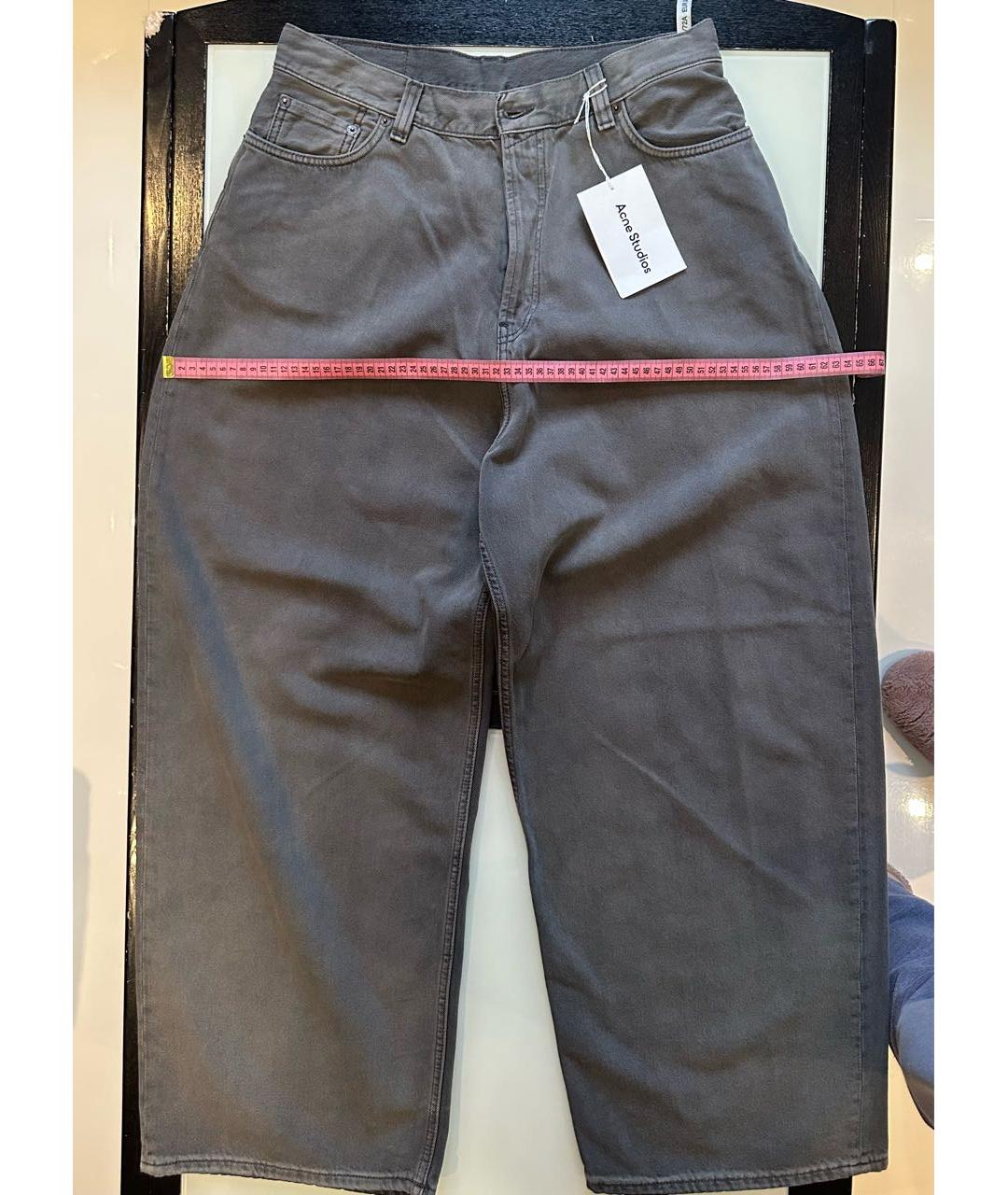 ACNE STUDIOS Серые хлопковые прямые джинсы, фото 6