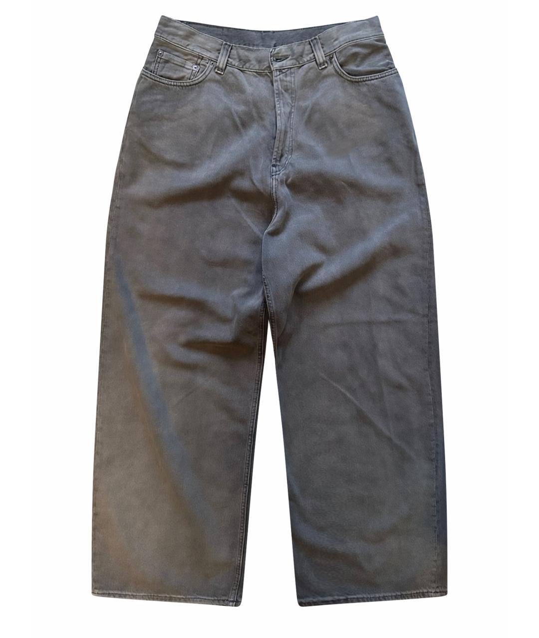 ACNE STUDIOS Серые хлопковые прямые джинсы, фото 1