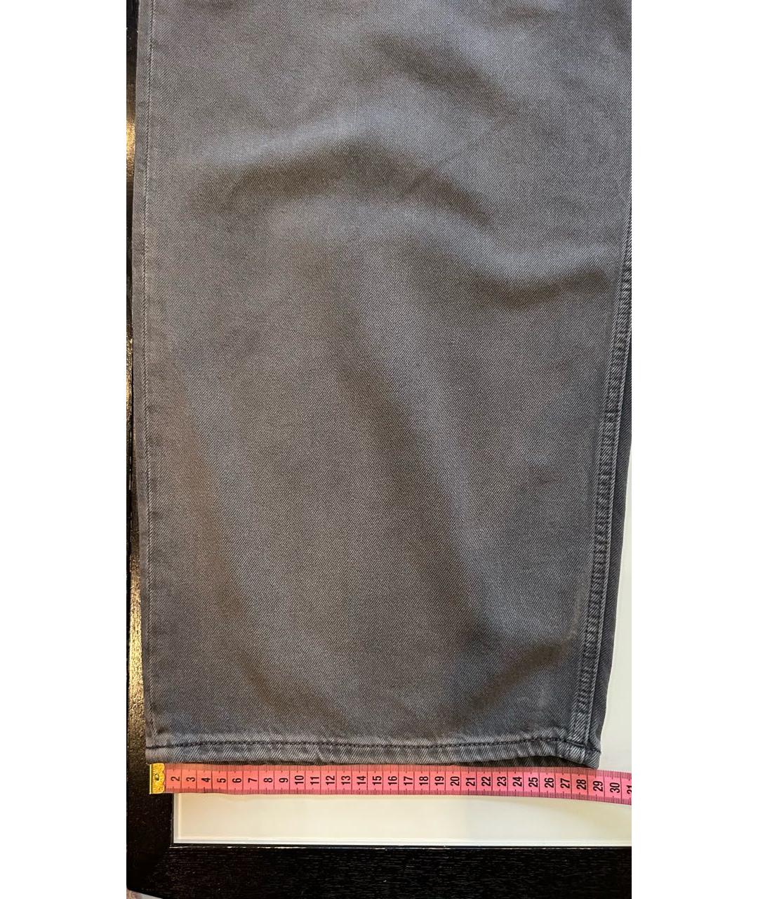 ACNE STUDIOS Серые хлопковые прямые джинсы, фото 8