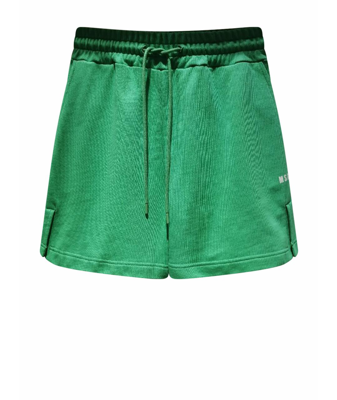 MSGM Зеленые хлопковые шорты, фото 1