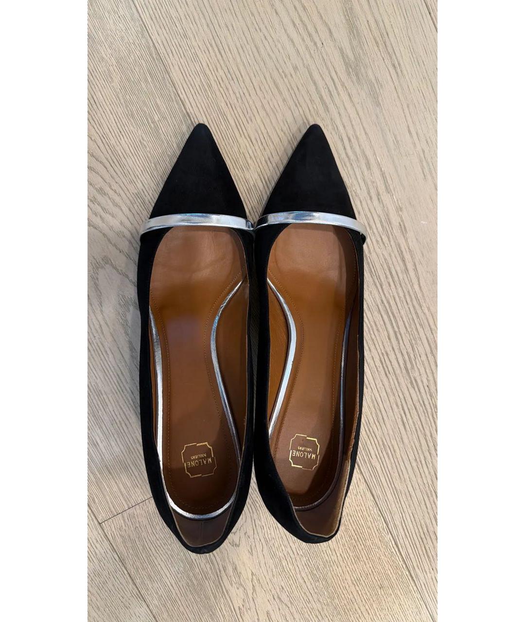 MALONE SOULIERS Черные замшевые туфли, фото 3