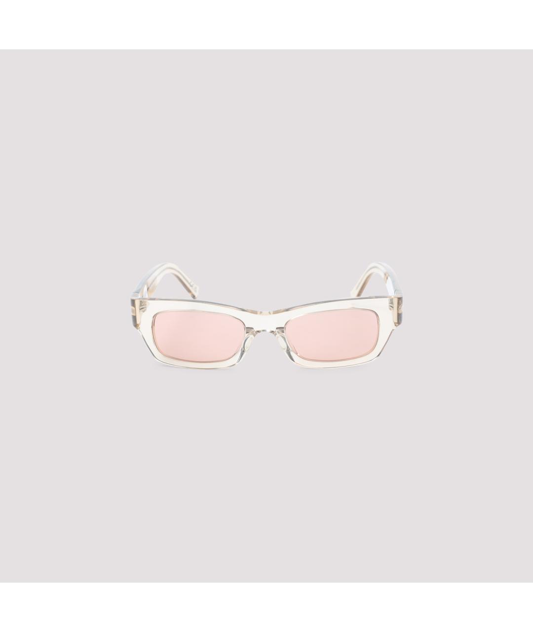 MARNI Бежевые пластиковые солнцезащитные очки, фото 2