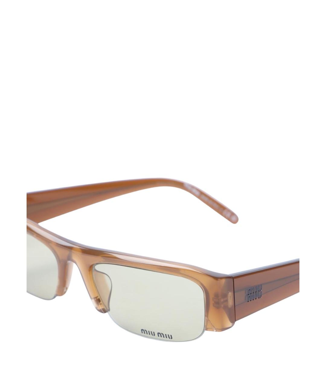 MIU MIU Коричневые солнцезащитные очки, фото 3