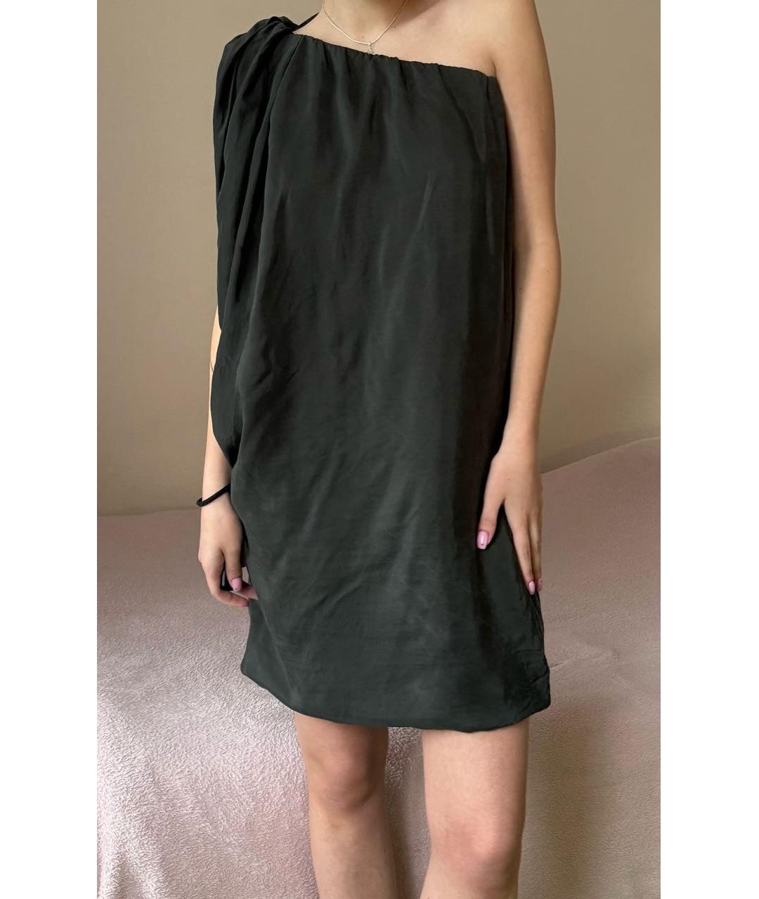 P.A.R.O.S.H. Хаки хлопковое коктейльное платье, фото 5