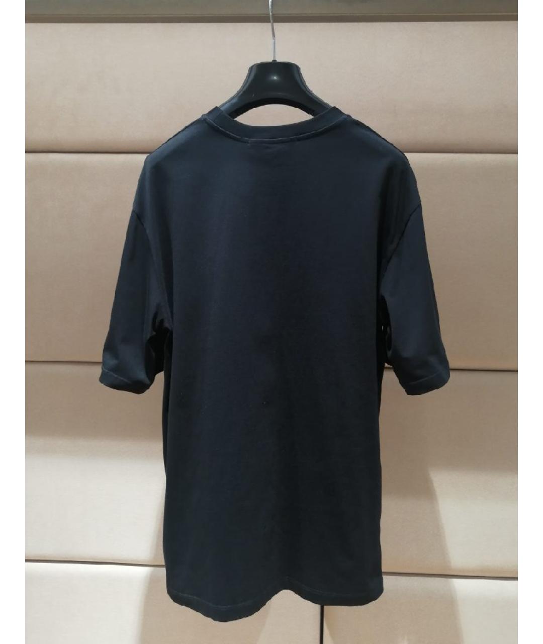 MSGM Черная хлопковая футболка, фото 2