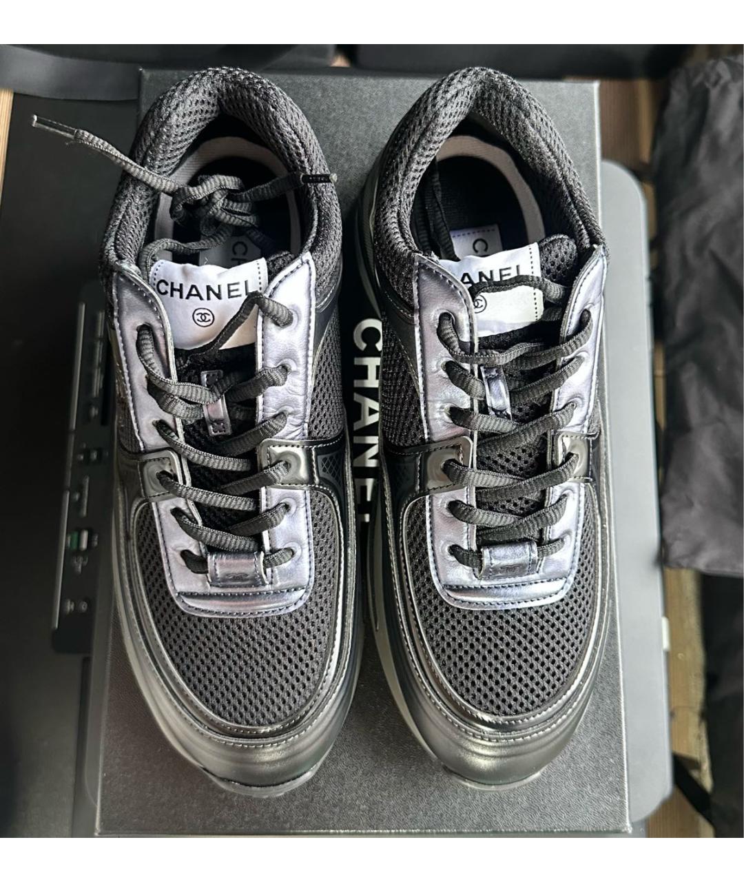 CHANEL Черные кроссовки, фото 2