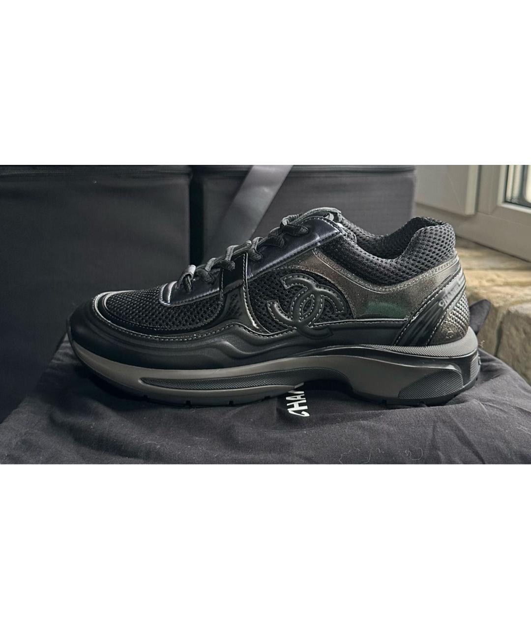 CHANEL Черные кроссовки, фото 9