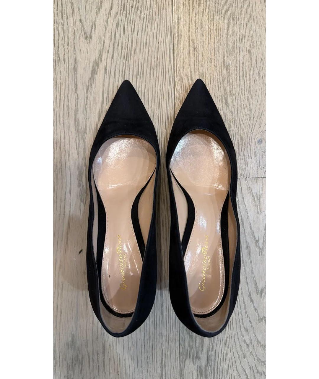 GIANVITO ROSSI Черные замшевые туфли, фото 2