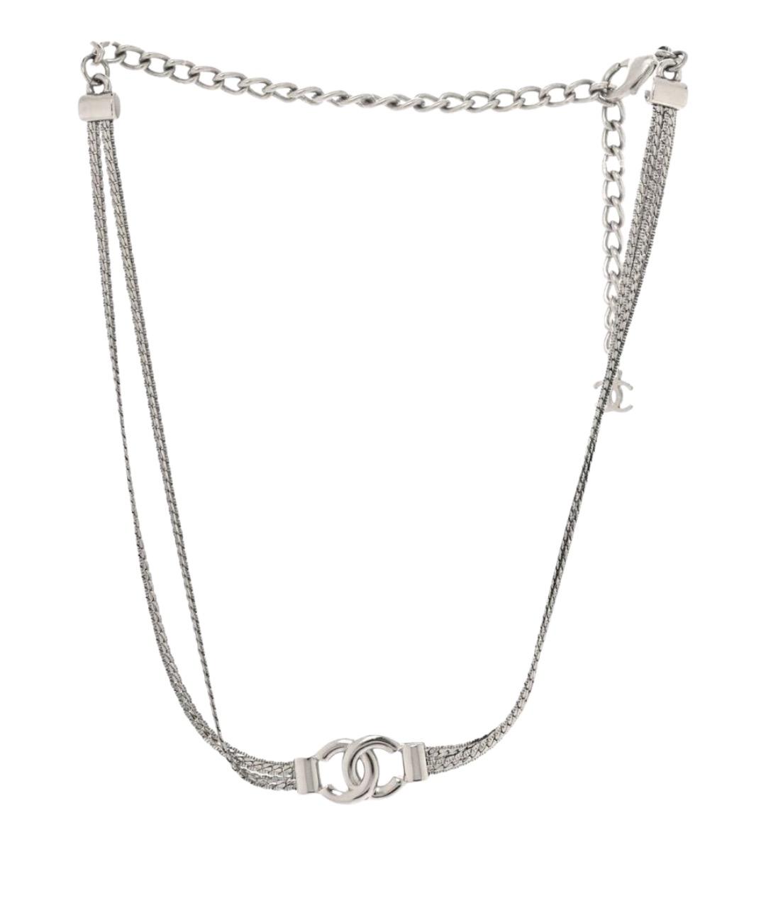 CHANEL Серебрянный металлический чокер, фото 1