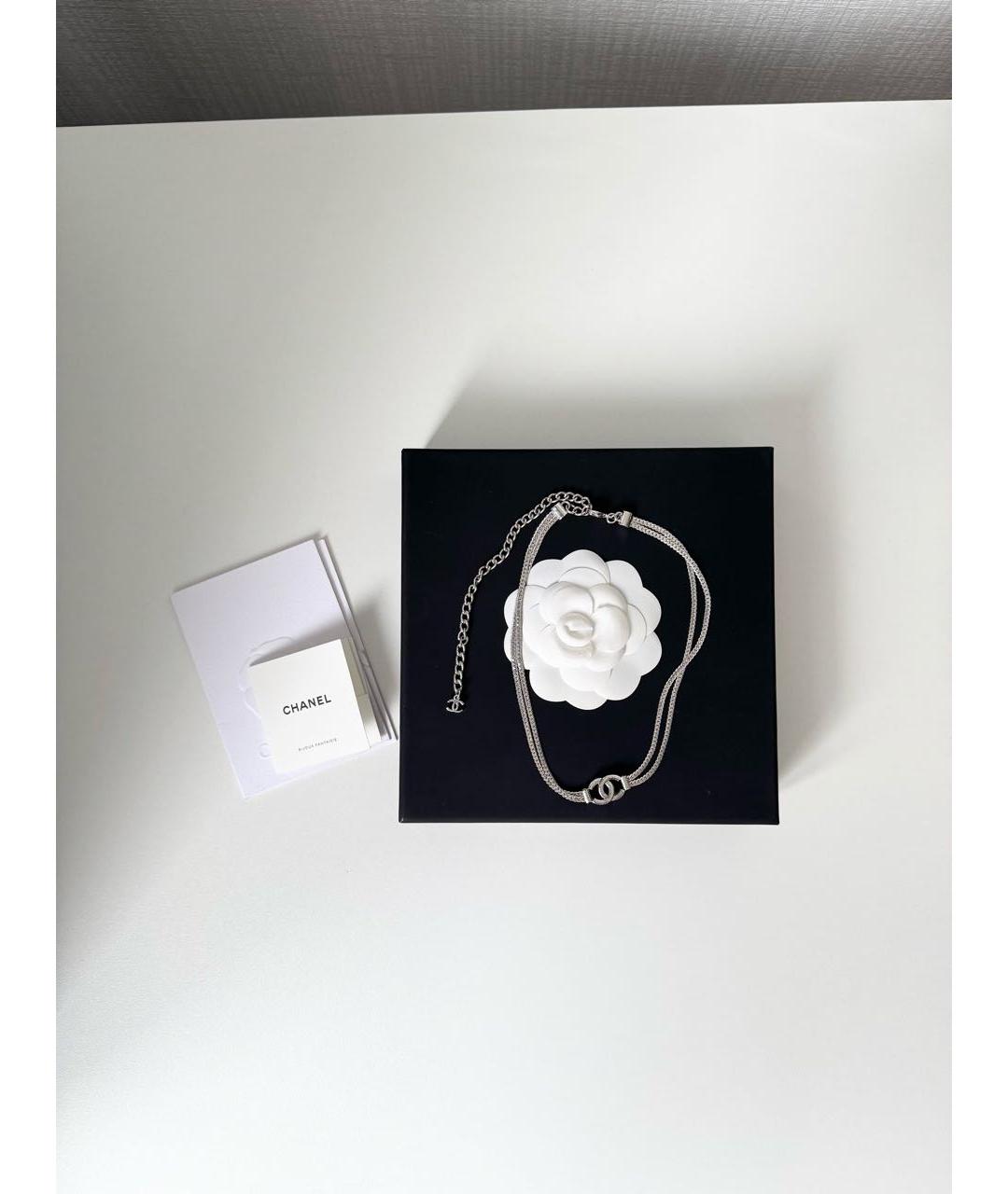 CHANEL Серебрянный металлический чокер, фото 5