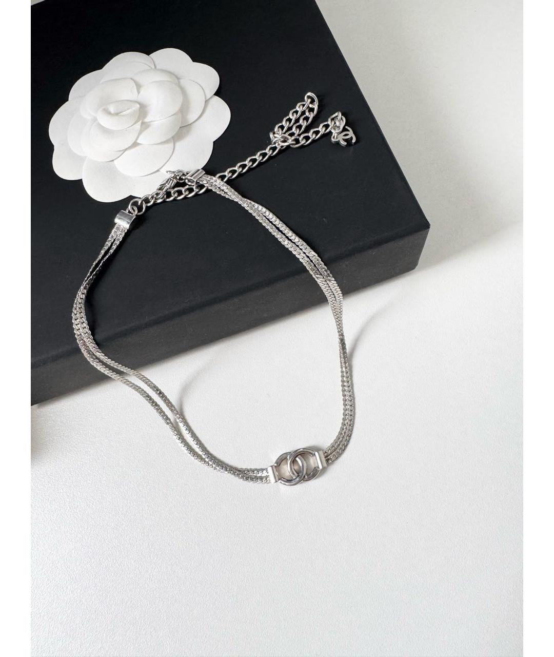 CHANEL Серебрянный металлический чокер, фото 2