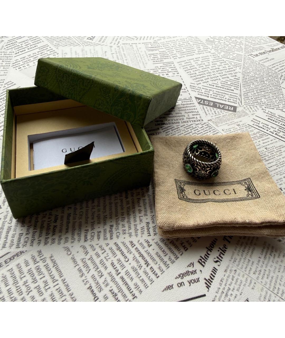 GUCCI Серебряное серебряное кольцо, фото 4