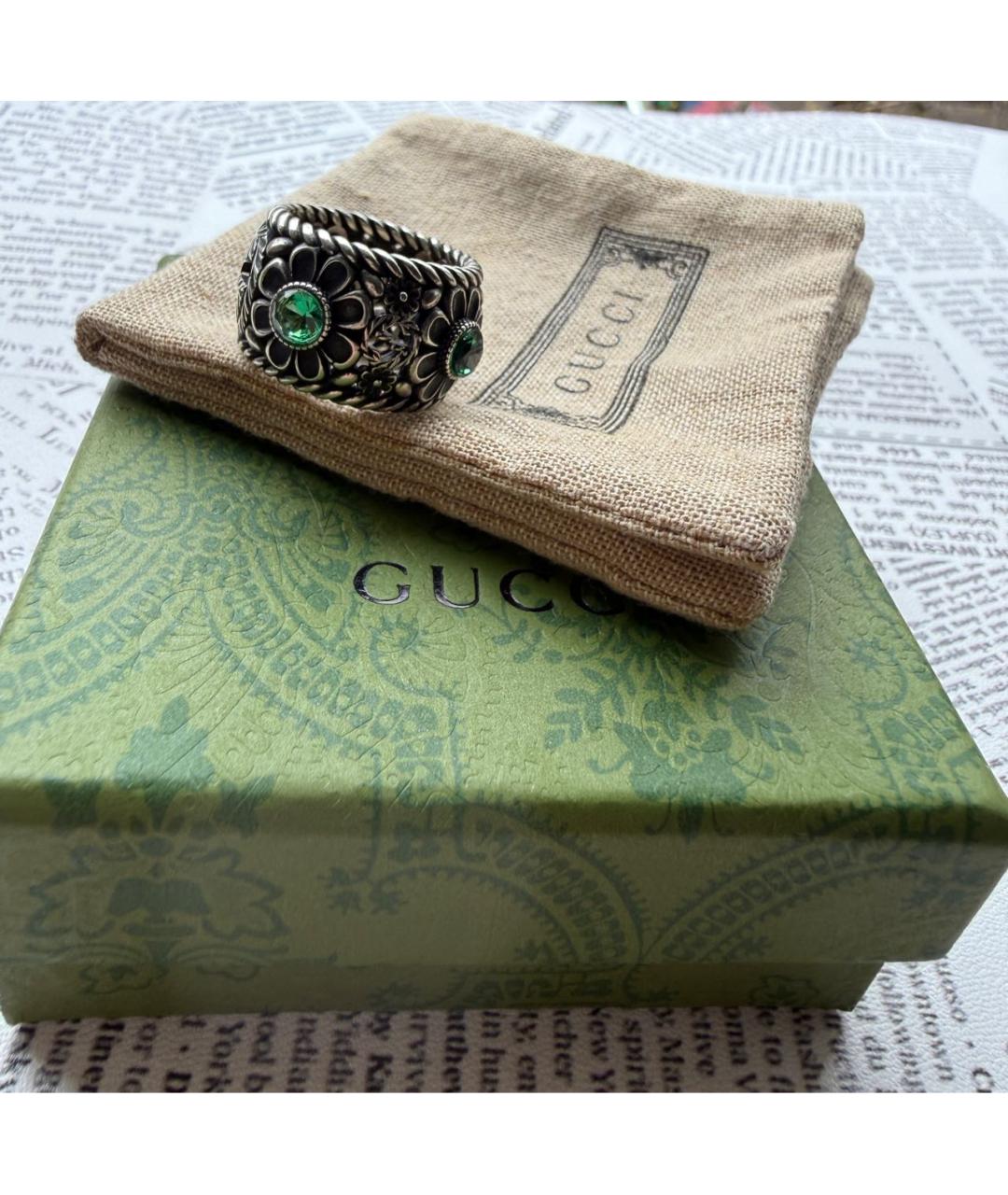 GUCCI Серебряное серебряное кольцо, фото 3