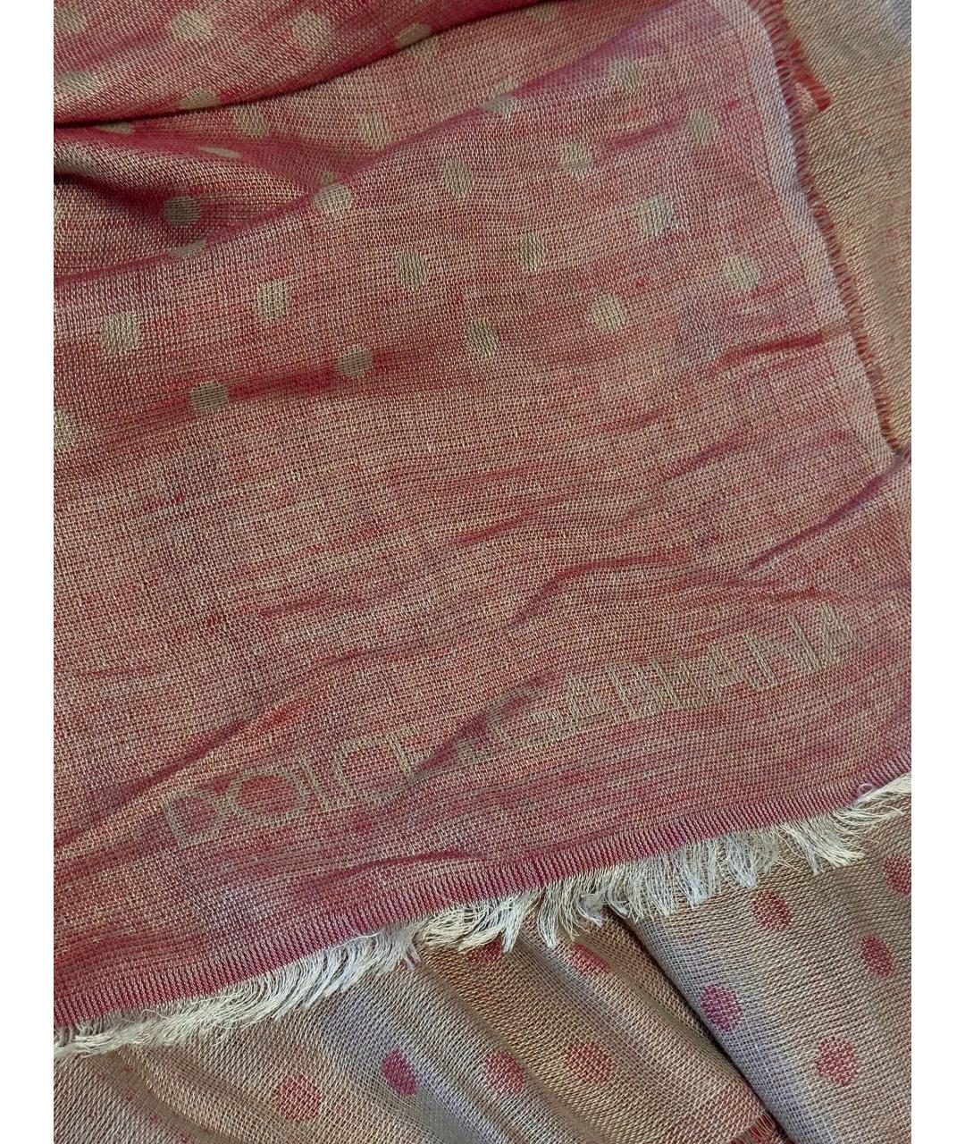 DOLCE&GABBANA Розовый шарф, фото 3