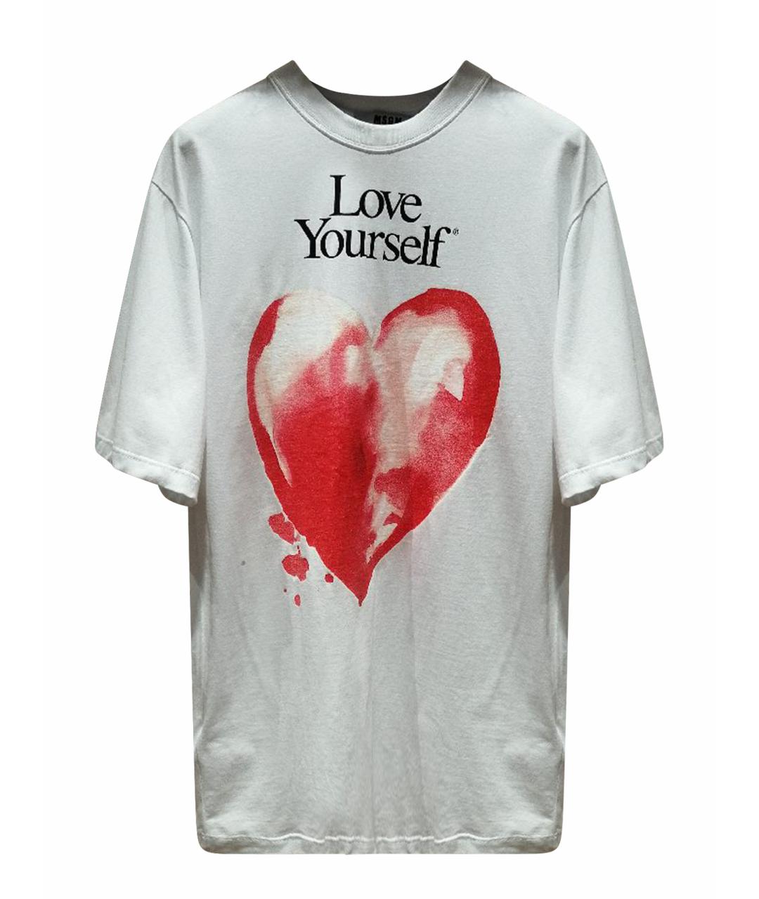 MSGM Белая хлопковая футболка, фото 1