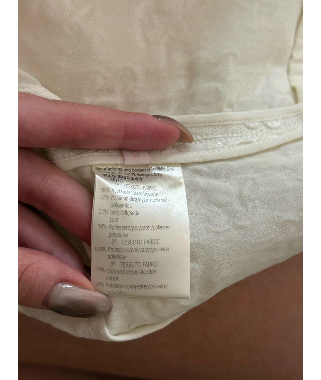 GIAMBA Белое полиэстеровое коктейльное платье, фото 5