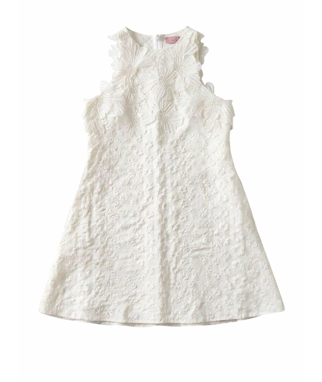 GIAMBA Белое полиэстеровое коктейльное платье, фото 1