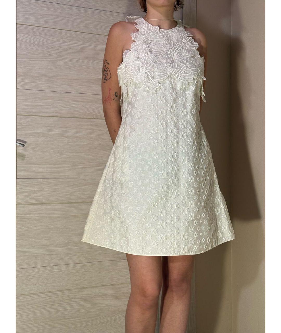 GIAMBA Белое полиэстеровое коктейльное платье, фото 7