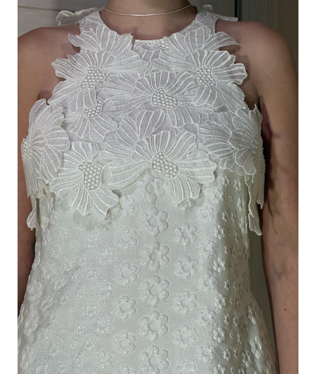 GIAMBA Белое полиэстеровое коктейльное платье, фото 4