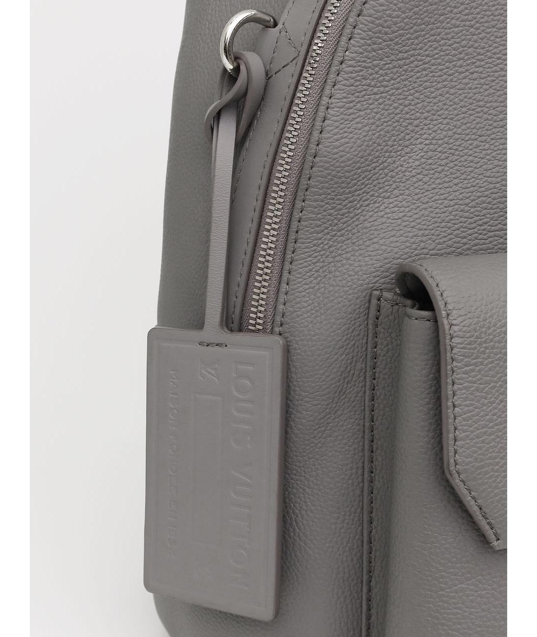 LOUIS VUITTON Серый кожаный рюкзак, фото 6