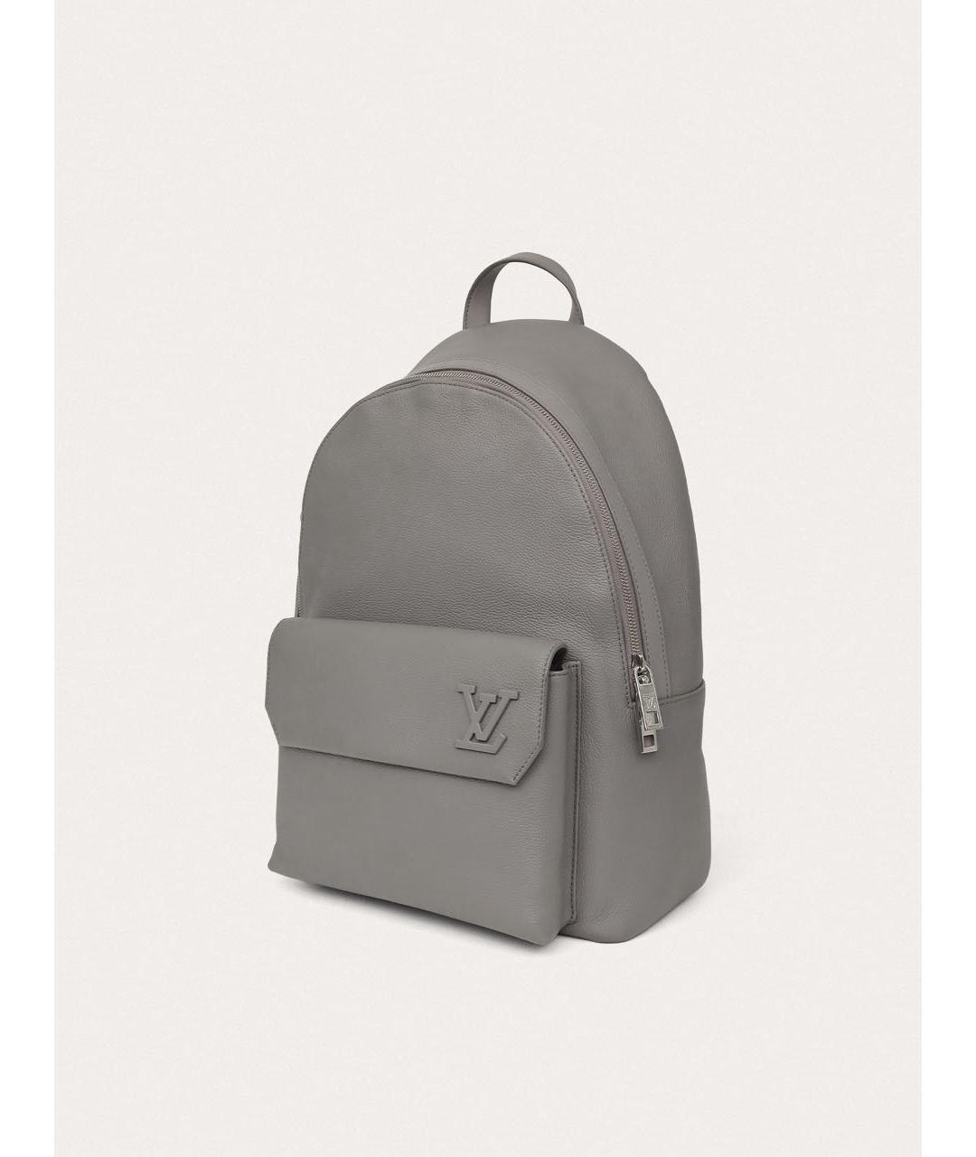 LOUIS VUITTON Серый кожаный рюкзак, фото 2