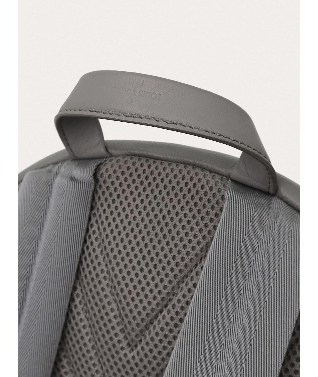 LOUIS VUITTON Серый кожаный рюкзак, фото 5
