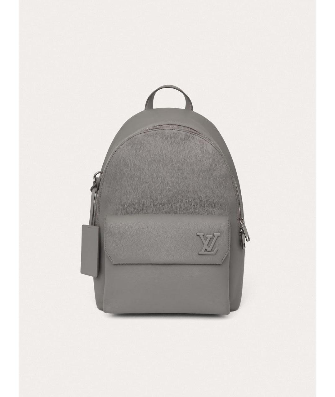 LOUIS VUITTON Серый кожаный рюкзак, фото 9