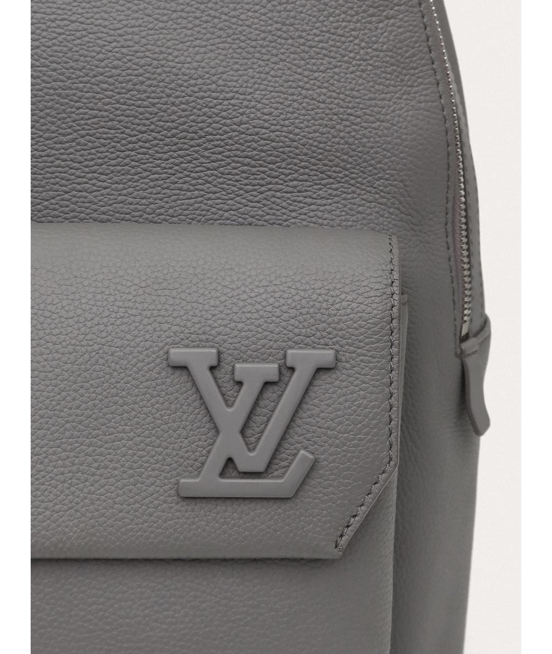 LOUIS VUITTON Серый кожаный рюкзак, фото 7
