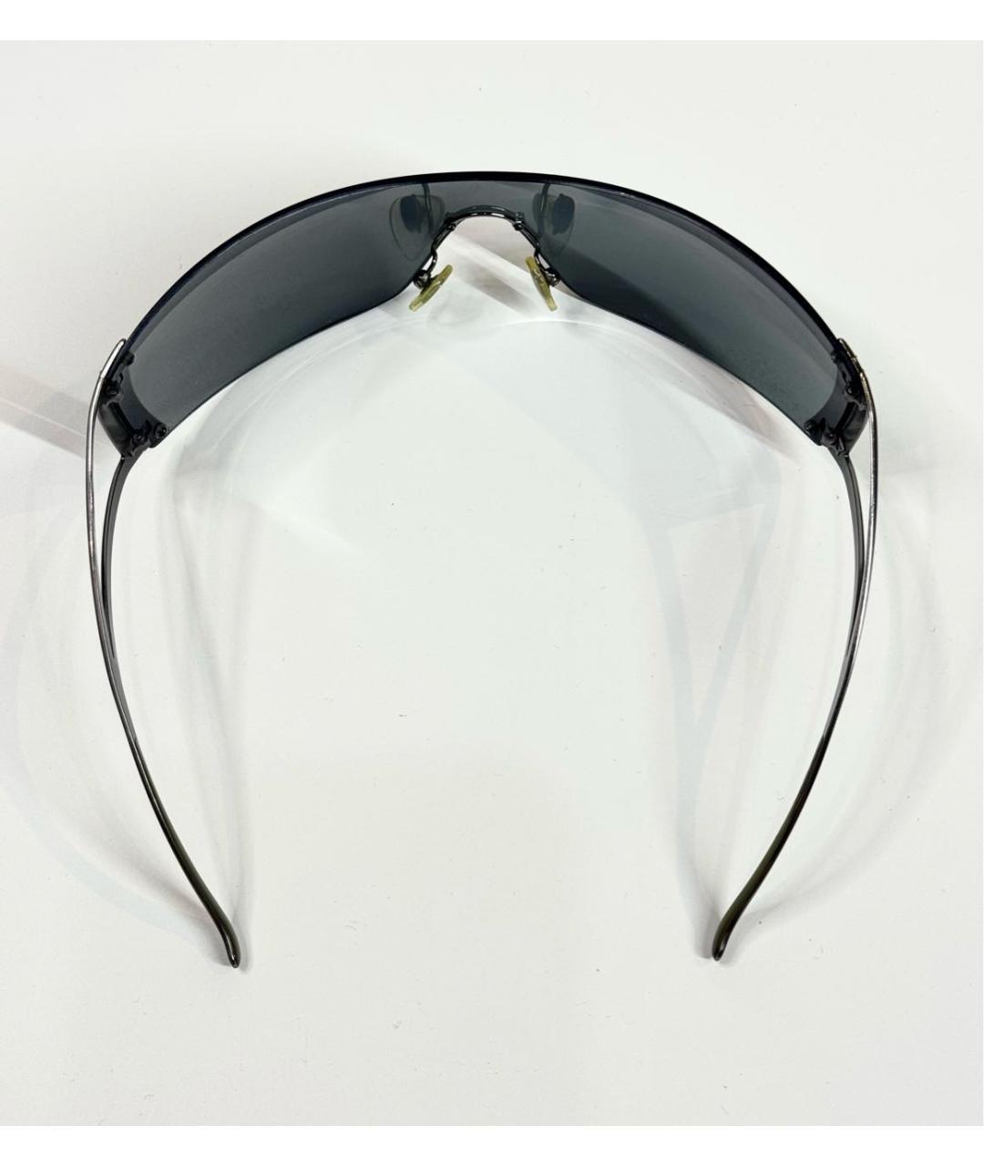VERSACE Антрацитовые металлические солнцезащитные очки, фото 4