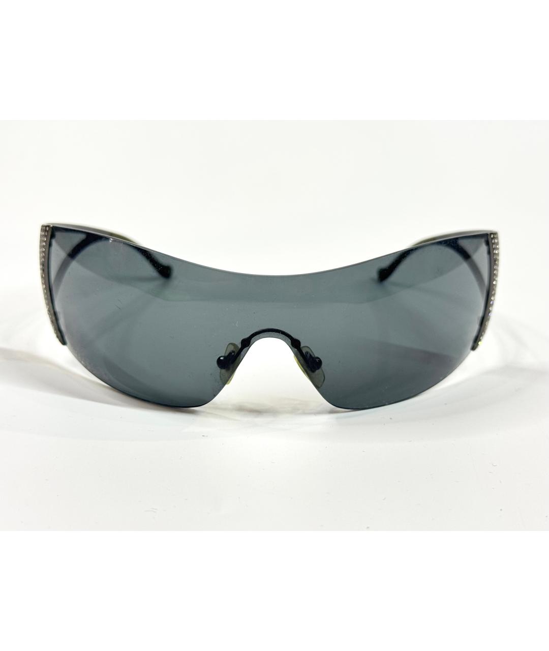 VERSACE Антрацитовые металлические солнцезащитные очки, фото 6