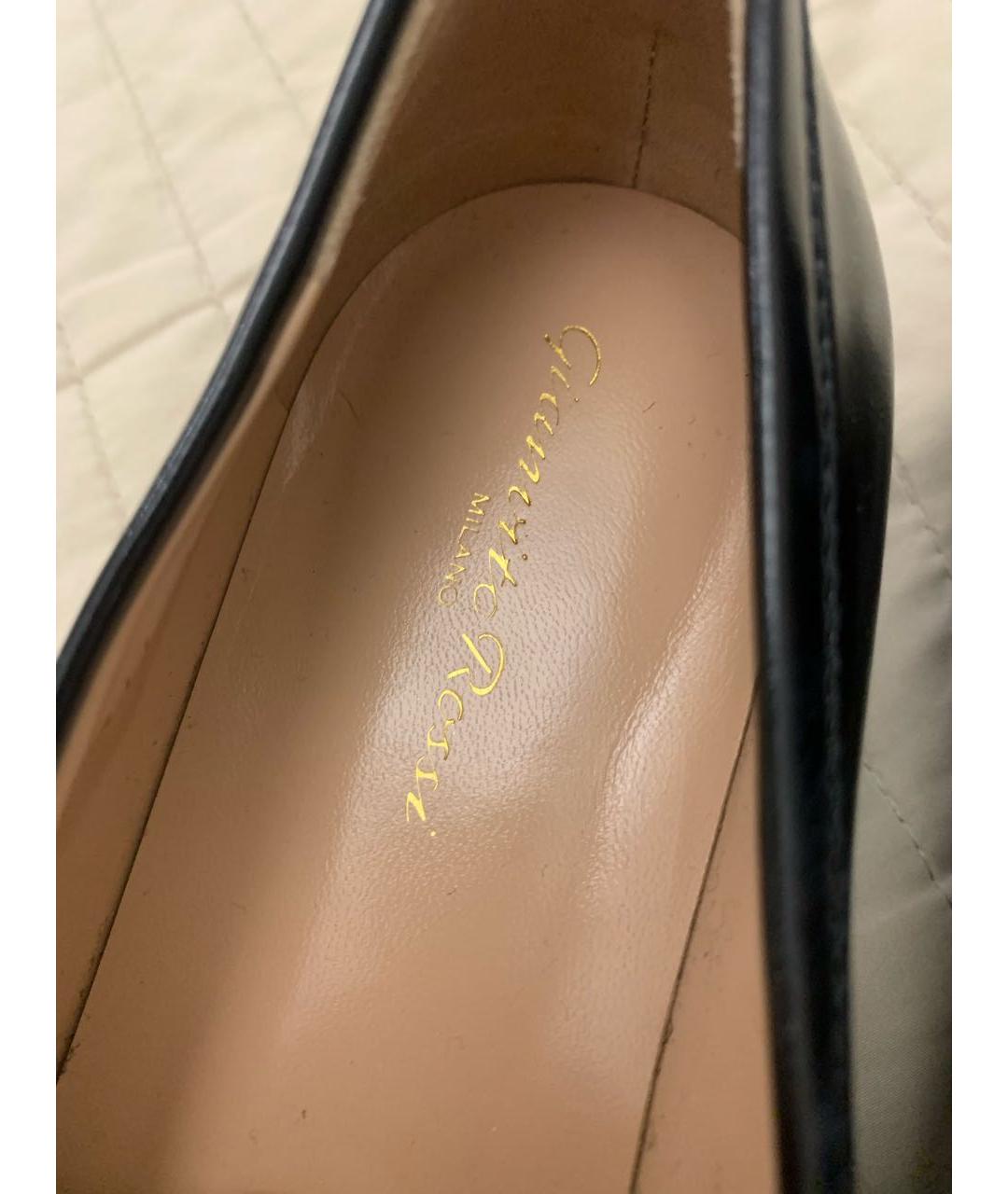 GIANVITO ROSSI Черные кожаные лоферы, фото 5