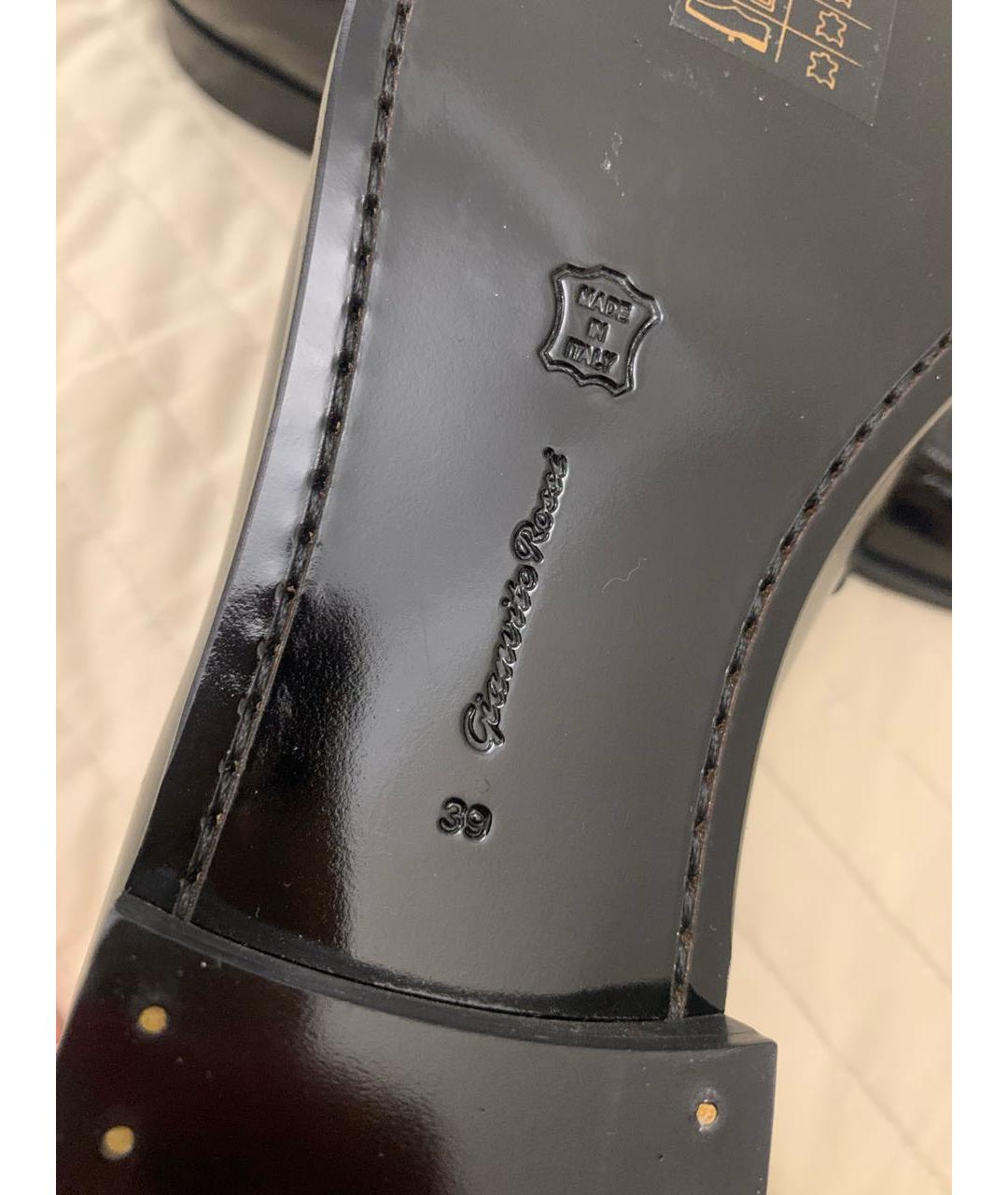 GIANVITO ROSSI Черные кожаные лоферы, фото 7