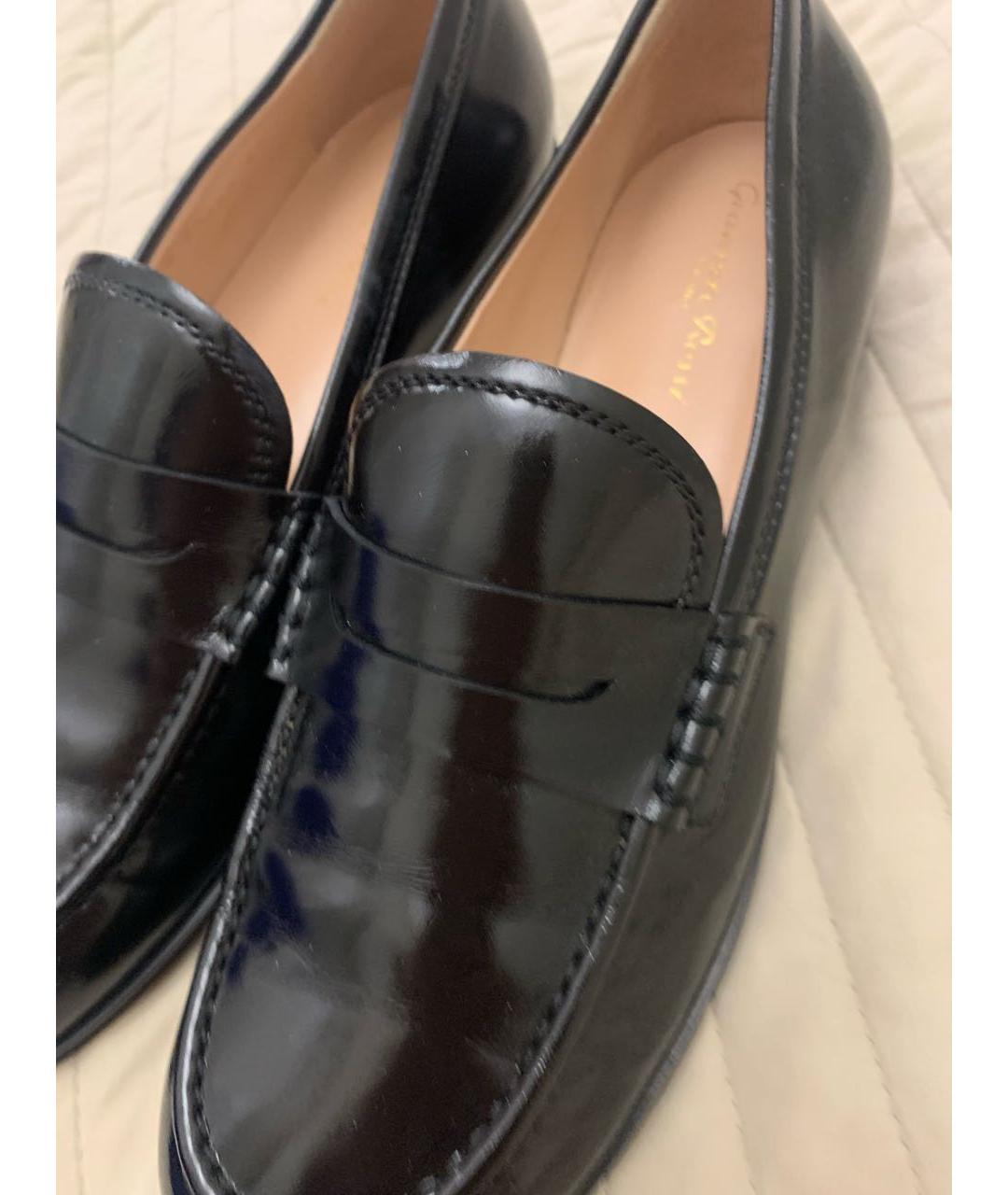 GIANVITO ROSSI Черные кожаные лоферы, фото 3