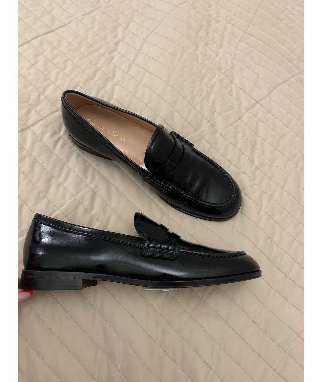 GIANVITO ROSSI Черные кожаные лоферы, фото 8