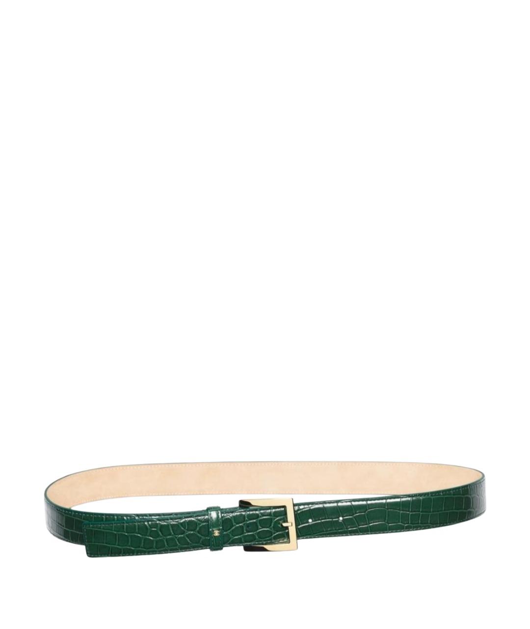 CHANEL Зеленый кожаный ремень, фото 1