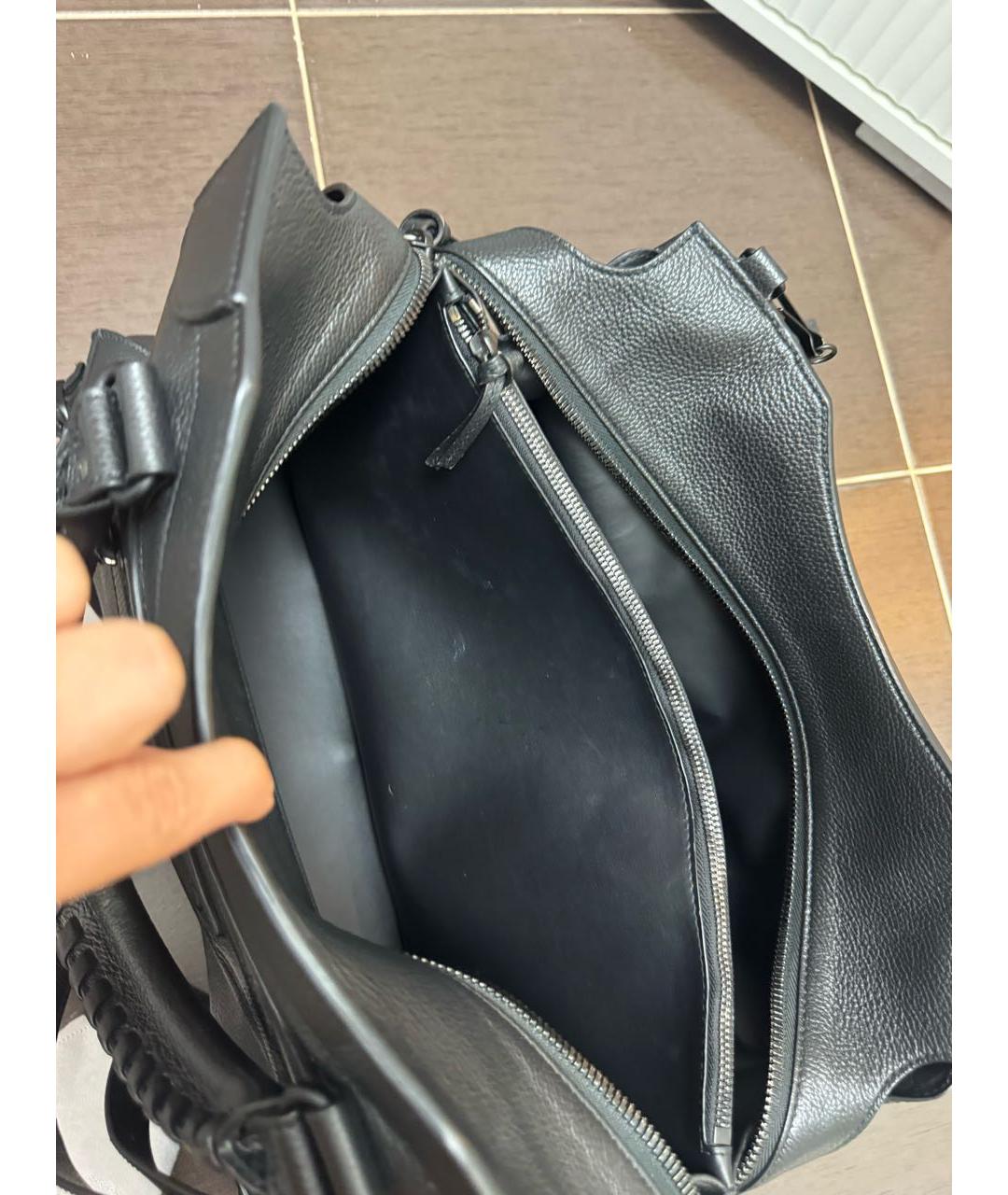 BALENCIAGA Черная кожаная сумка с короткими ручками, фото 7