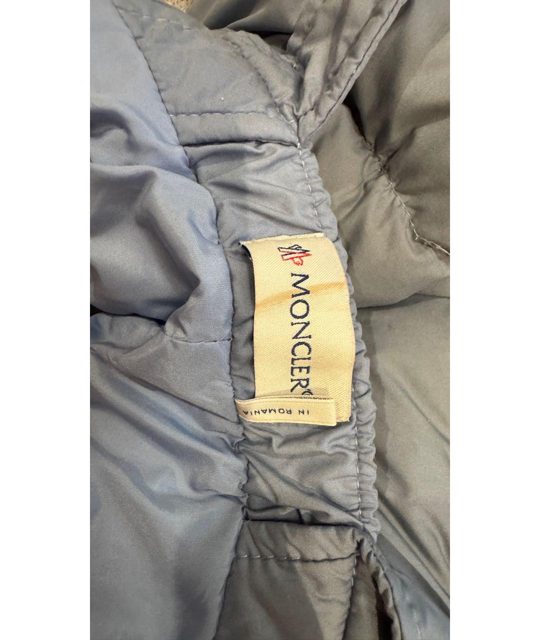 MONCLER KIDS Голубой полиэстеровый комбинезон, фото 4