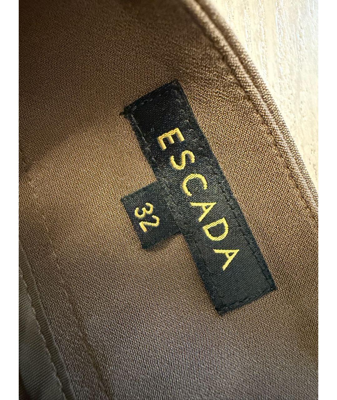 ESCADA Коричневые шелковые брюки широкие, фото 4