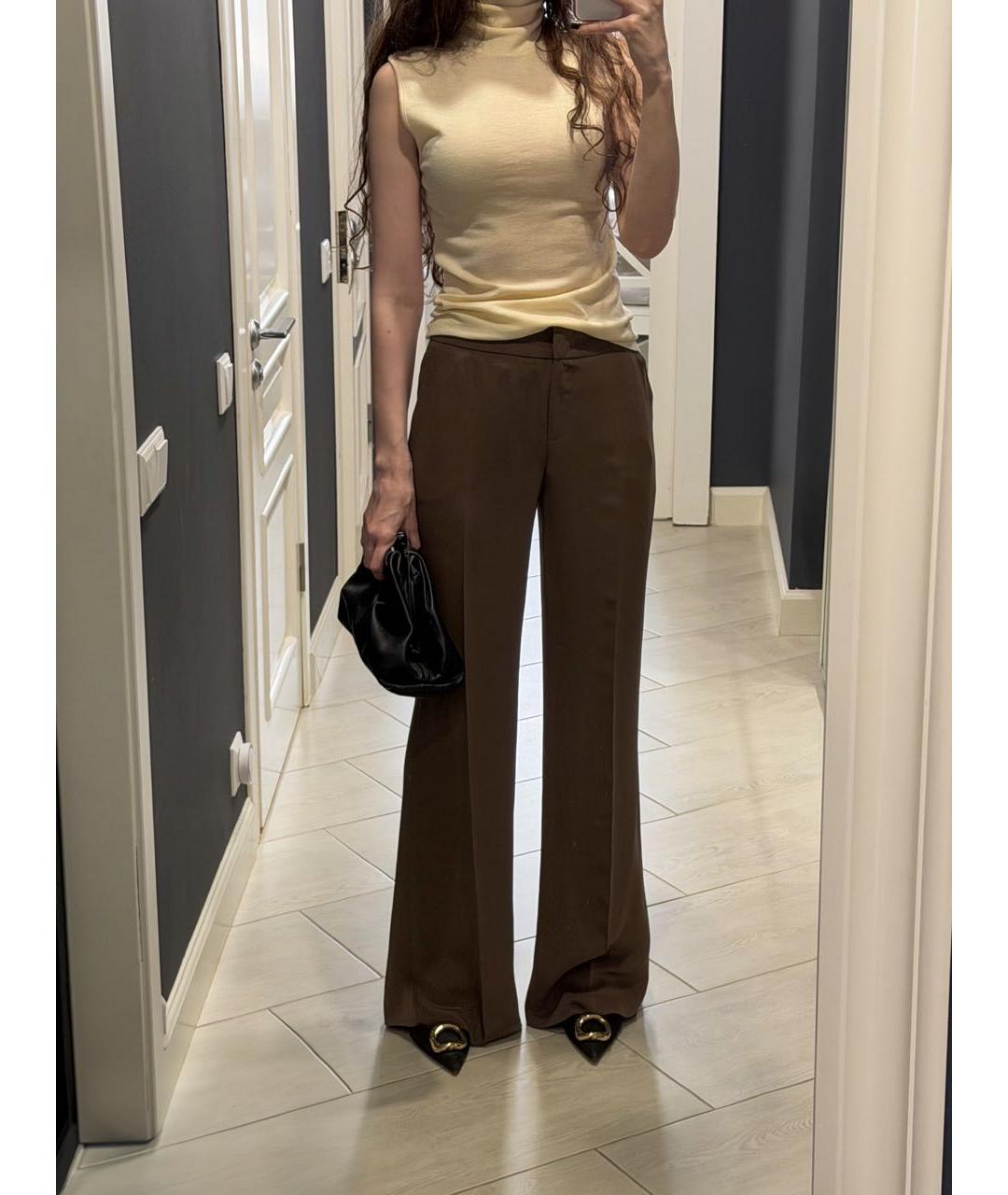 ESCADA Коричневые шелковые брюки широкие, фото 2